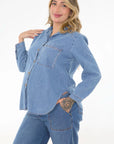Camisa chambray azul