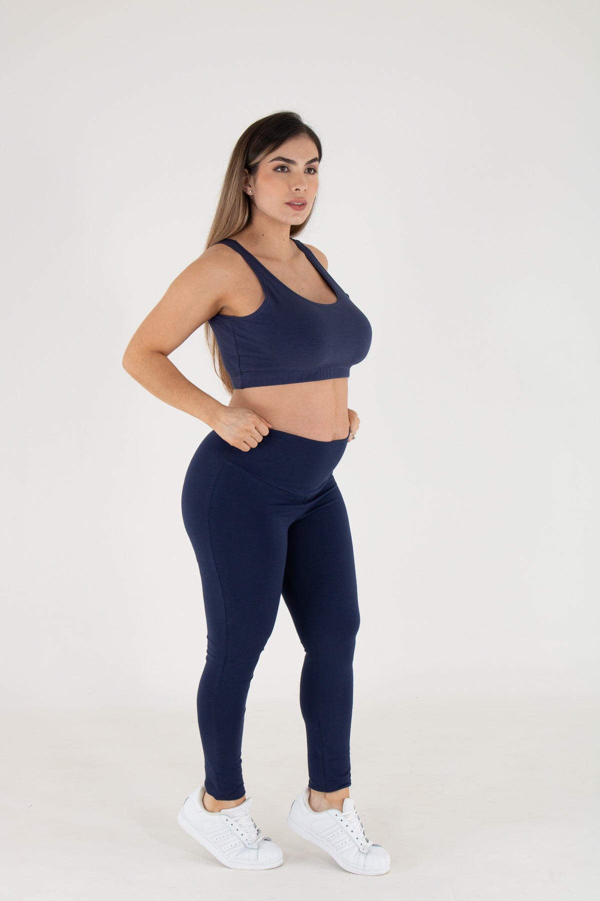 Leggins basico cottone azul