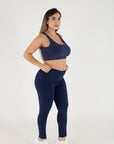 Leggins basico cottone azul