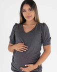 Blusa Candelaria brillo gris