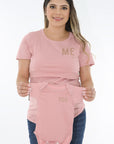 Duo mama bb silueta t-shirt lactancia rosa