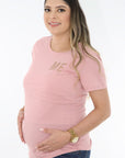 Duo mama bb silueta t-shirt lactancia rosa
