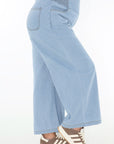 Pantalon chambray azul
