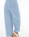 Pantalon chambray azul