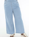 Pantalon chambray azul