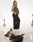 Pantalon Basico tira ajustable negro