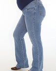 Jean bota recta medio azul