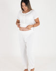Pijama Pantalón Cándida ivory