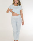 PIJAMA PANTALON DUO ESTAMPADA azul