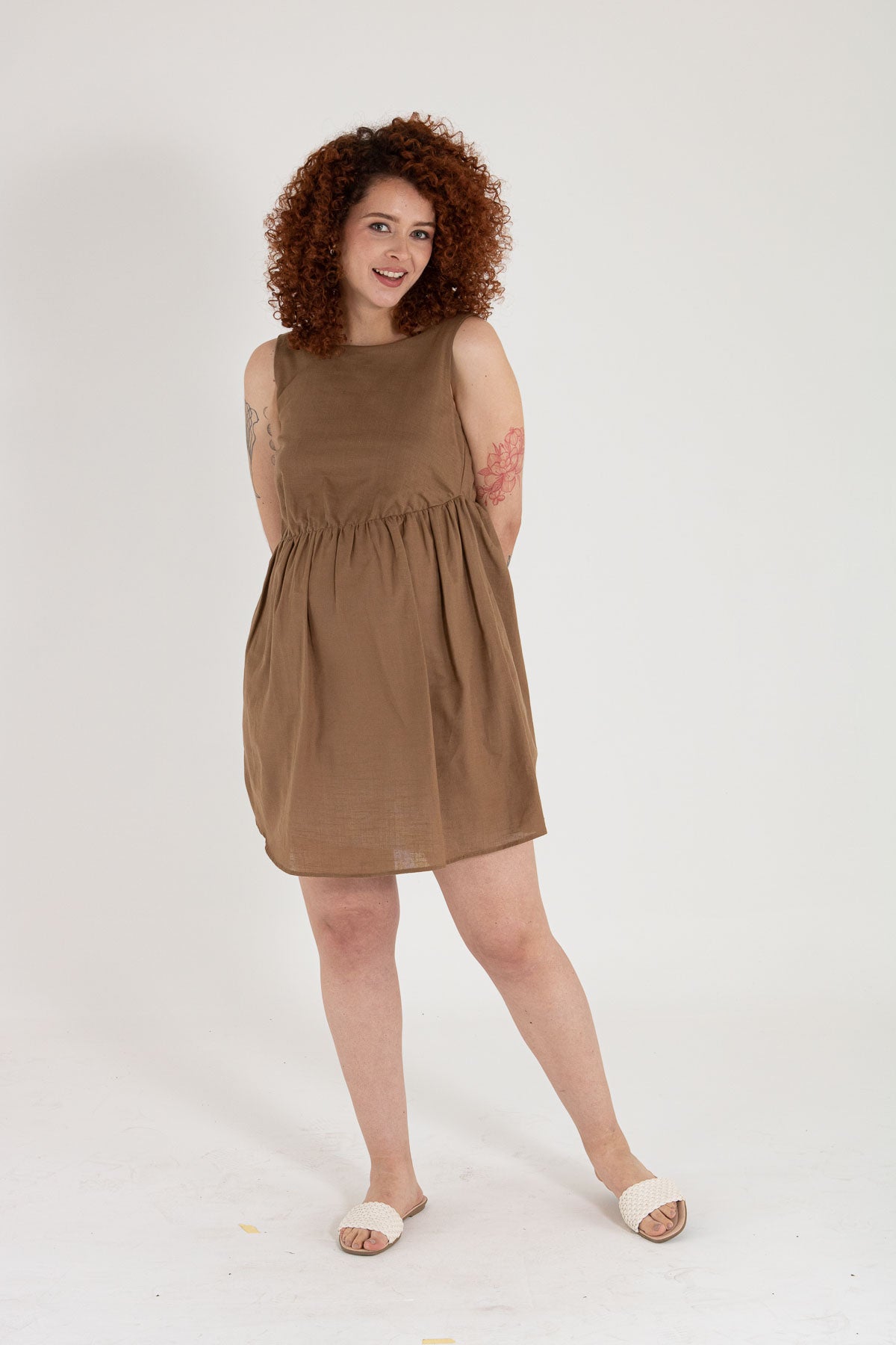 Vestido Curly caqui