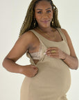 Vestido Lactancia Tina beige