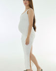 Vestido en Rib apto lactancia ivory