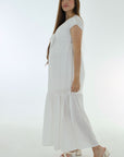 Maxi vestido apto para lactancia blanco
