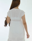 Maxi vestido apto para lactancia blanco