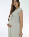 Maxi vestido apto para lactancia verde