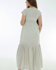 Maxi vestido apto para lactancia verde