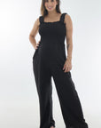 Jumper canesu resortado apto para la lactancia negro