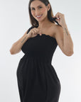 Jumper canesu resortado apto para la lactancia negro
