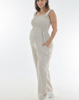 Jumper canesu resortado apto para la lactancia beige