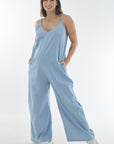 Jumper silueta amplia tiras indigo liviano azul