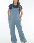 Jumper tipo overol chambray azul