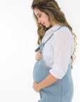 Jumper tipo overol chambray azul