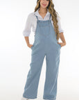 Jumper tipo overol chambray azul