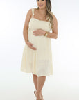 Vestido corto amarre en hombros amarillo