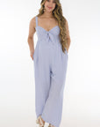 JUMPER TIRAS AMARRE EN FRENTE azul