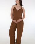 Jumper tiras silueta amplia cafe