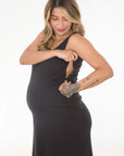 Vestido en Rib apto lactancia negro