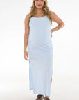 Vestido en Rib apto lactancia azul