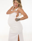 Vestido en Rib apto lactancia ivory