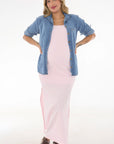 Vestido en Rib apto lactancia rosa