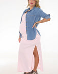 Vestido en Rib apto lactancia rosa