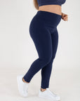 Leggins basico cottone azul