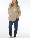 camisera corazon beige