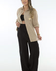 camisera corazon beige