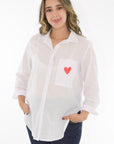 Camisera corazon blanco