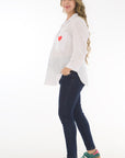 Camisera corazon blanco