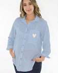 camisera corazon azul
