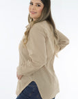 camisera corazon beige