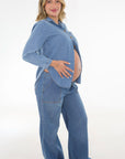 Camisa chambray azul
