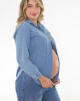 Camisa chambray azul