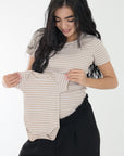 Duo basica mama y body bb en rib beige
