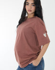 T-shirt over size corazon cafe