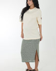 T-shirt over size corazon beige