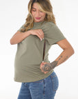 Duo Camiseta básica lactancia y body bb verde