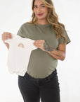 Duo Camiseta básica lactancia y body bb verde