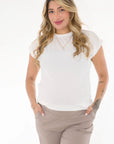 Camiseta lactancia rib ivory
